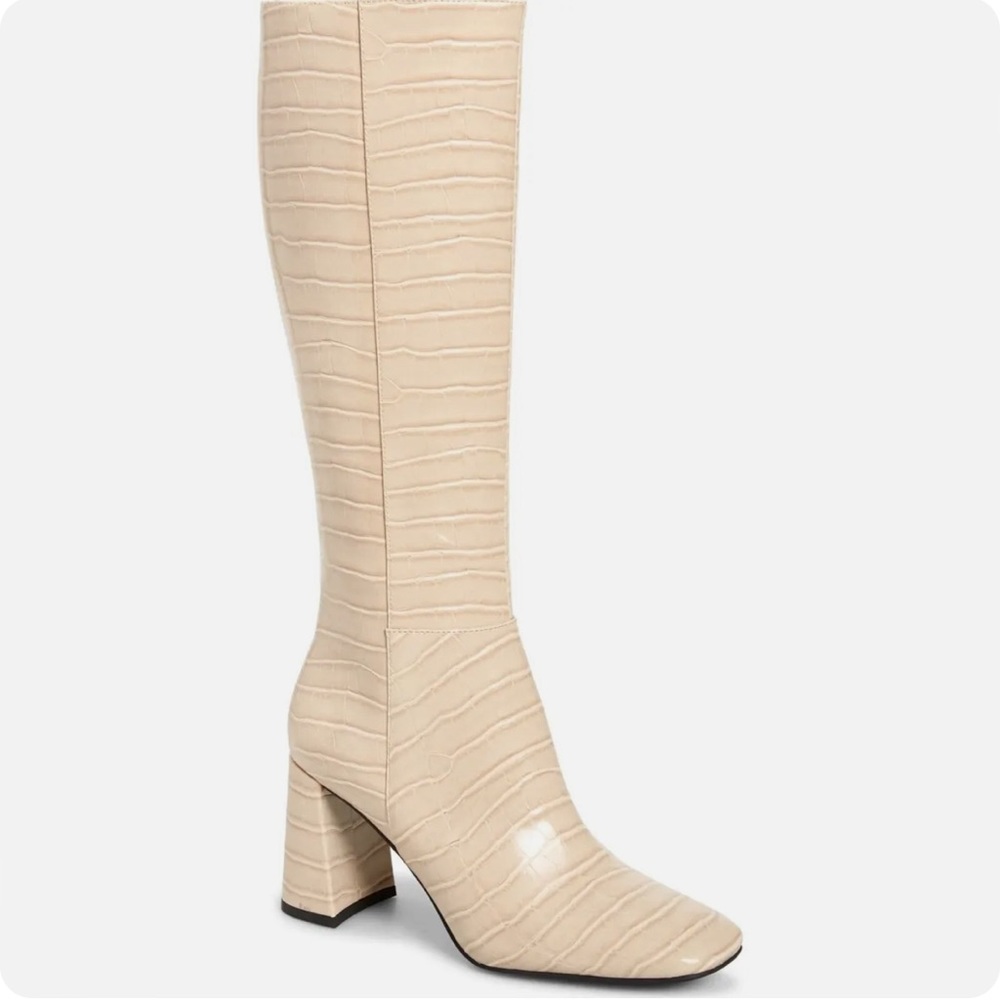 Jeffrey Campbell Patti Croc Knee High Boots